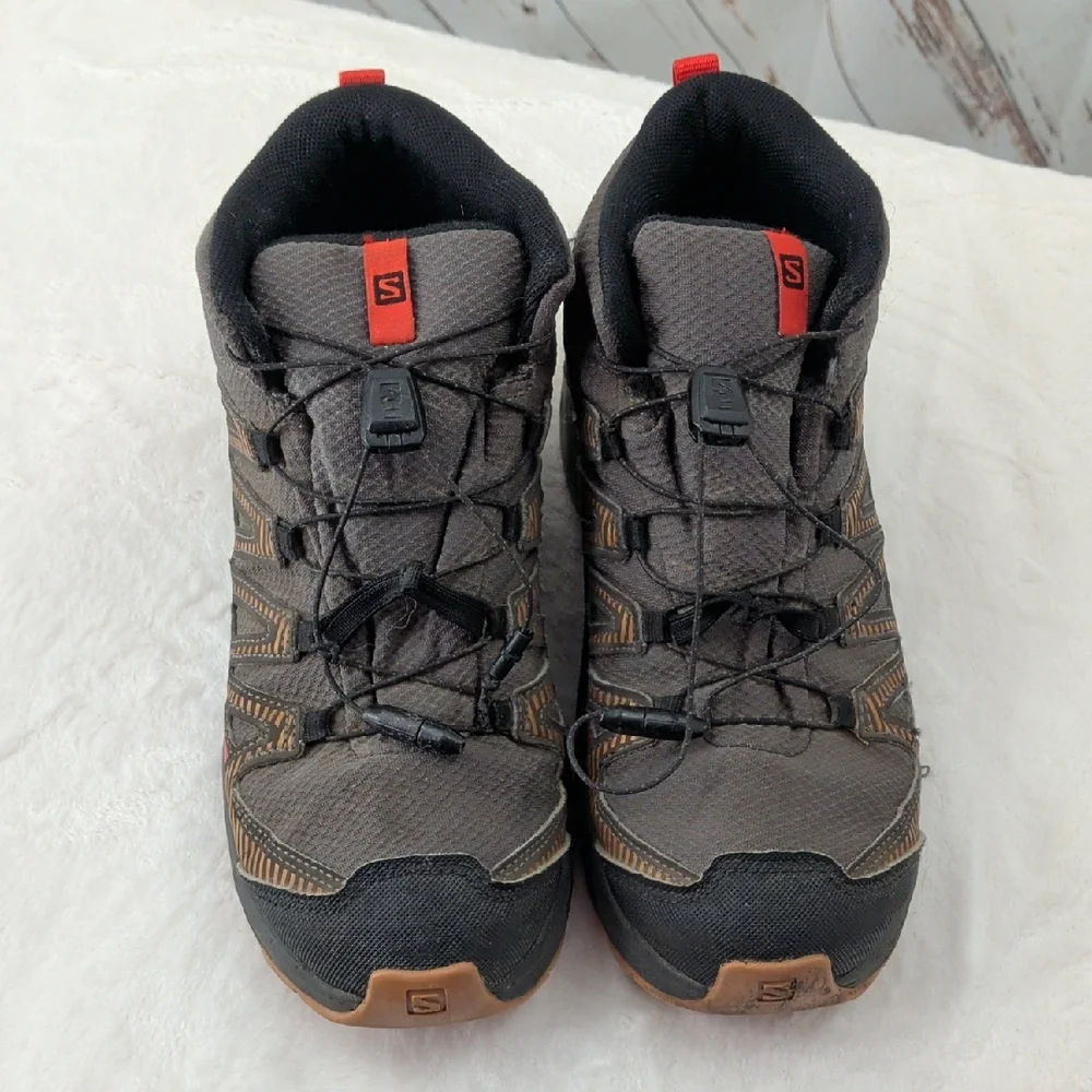 Salomon XA Pro Waterproof Black Red Hiking‎ Youth Shoes